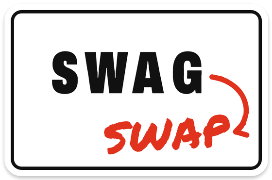 SwagSwap: SWAG, with SWAP written in red marker.
